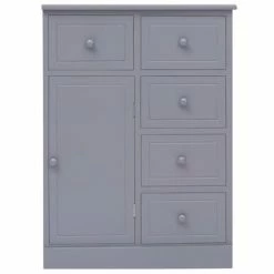 VidaXL Buffet avec 10 tiroirs Gris 113 x 30 x 79 cm Bois -Buffets & bahuts Soldes image 6 284176