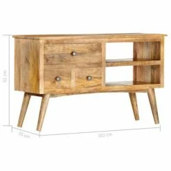 VidaXL Buffet 102x35x61 cm Bois de manguier massif -Buffets & bahuts Soldes image 6 286295