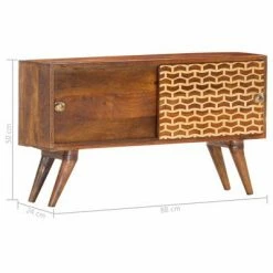 VidaXL Buffet Marron miel 88x24x50 cm Bois de manguier solide -Buffets & bahuts Soldes image 6 286302