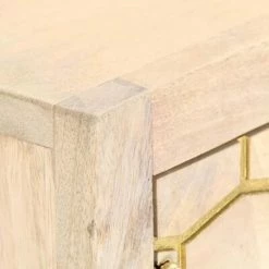 VidaXL Buffet Doré 120 x 30 x 75 cm Bois de manguier massif -Buffets & bahuts Soldes image 6 286500
