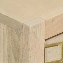 VidaXL Table console Doré 90 x 30 x 75 cm Bois de manguier massif -Buffets & bahuts Soldes image 6 286505