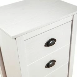 VidaXL Buffet Hill Range Blanc 46x35x80 cm Bois de pin solide -Buffets & bahuts Soldes image 6 288912