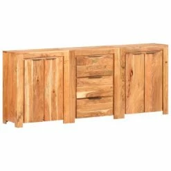 VidaXL Buffet avec 3 tiroirs et 4 portes Bois d'acacia solide -Buffets & bahuts Soldes image 6 3056726