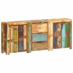 VidaXL Buffet avec 3 tiroirs et 4 portes Bois de récupération solide -Buffets & bahuts Soldes image 6 3056727