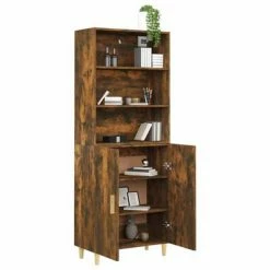 VidaXL Buffet haut Chêne fumé Bois d'ingénierie -Buffets & bahuts Soldes image 6 3115105