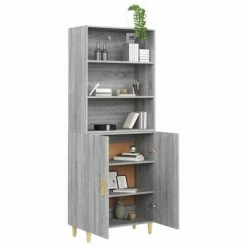 VidaXL Buffet haut Sonoma gris Bois d'ingénierie -Buffets & bahuts Soldes image 6 3115106