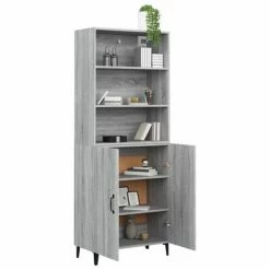 VidaXL Buffet haut Sonoma gris Bois d'ingénierie -Buffets & bahuts Soldes image 6 3115114