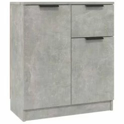 VidaXL Buffets 2 pcs Gris béton 60x30x70 cm Bois d'ingénierie -Buffets & bahuts Soldes image 6 3115815