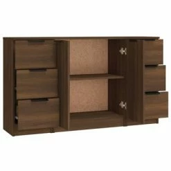 VidaXL Buffets 3 pcs Chêne marron Bois d'ingénierie -Buffets & bahuts Soldes image 6 3115843