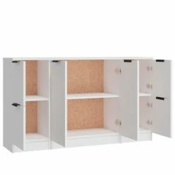 VidaXL Buffets 3 pcs Blanc Bois d'ingénierie -Buffets & bahuts Soldes image 6 3115844