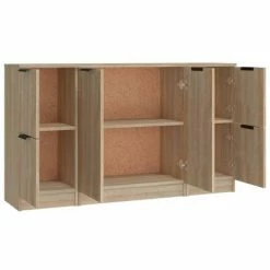 VidaXL Buffets 3 pcs Chêne sonoma Bois d'ingénierie -Buffets & bahuts Soldes image 6 3115846