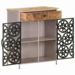 VidaXL Buffet 60x35x75 cm Bois de manguier brut et fer -Buffets & bahuts Soldes image 6 323736