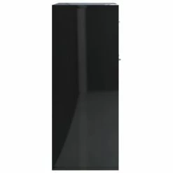 VidaXL Buffet Noir brillant 88x30x70 cm Aggloméré -Buffets & bahuts Soldes image 6 800682