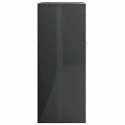 VidaXL Buffet Gris brillant 88x30x70 cm Aggloméré -Buffets & bahuts Soldes image 6 800683