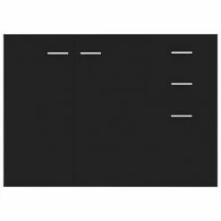 VidaXL Buffet Noir 105x30x75 cm Aggloméré -Buffets & bahuts Soldes image 6 800694