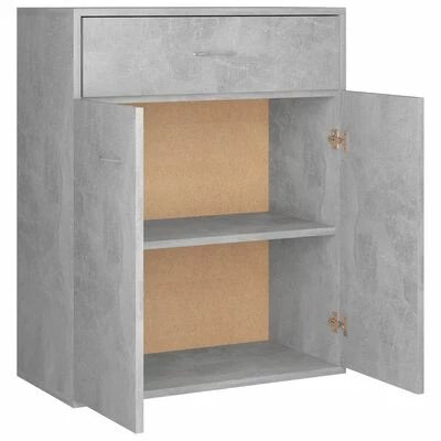 VidaXL Buffet Gris béton 60 x 30 x 75 cm Aggloméré 6 VidaXL Buffet Gris béton 60 x 30 x 75 cm Aggloméré – Image 6