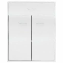 VidaXL Buffet Blanc brillant 60x30x75 cm Aggloméré -Buffets & bahuts Soldes image 6 800717