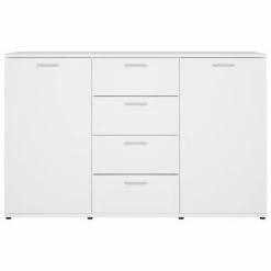 VidaXL Buffet Blanc 120x35,5x75 cm Bois d'ingénierie -Buffets & bahuts Soldes image 6 801328