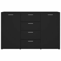 VidaXL Buffet Noir 120x35,5x75 cm Aggloméré -Buffets & bahuts Soldes image 6 801329