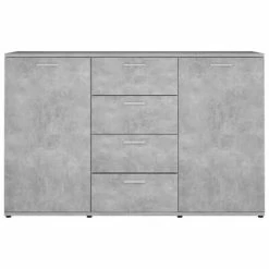 VidaXL Buffet Gris béton 120x35,5x75 cm Aggloméré -Buffets & bahuts Soldes image 6 801332