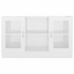 VidaXL Armoire à vitrine Blanc brillant 120x30,5x70 cm Aggloméré 11 VidaXL Armoire à vitrine Blanc brillant 120x30,5x70 cm Aggloméré -Buffets & bahuts Soldes image 6 802792
