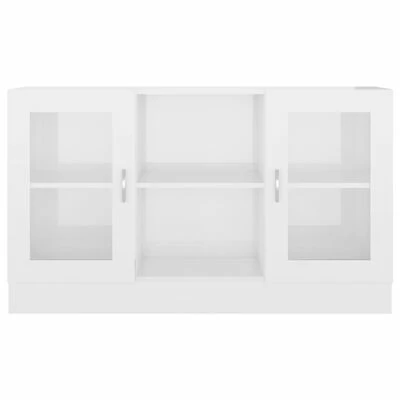 VidaXL Armoire à vitrine Blanc brillant 120x30,5x70 cm Aggloméré 6 VidaXL Armoire à vitrine Blanc brillant 120x30,5x70 cm Aggloméré – Image 6