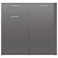 VidaXL Buffet Gris brillant 80x36x75 cm Aggloméré -Buffets & bahuts Soldes image 6 805778