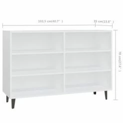 VidaXL Buffet Blanc 103,5x35x70 cm Aggloméré -Buffets & bahuts Soldes image 6 806040