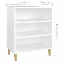 VidaXL Buffet Blanc 57x35x70 cm Aggloméré -Buffets & bahuts Soldes image 6 806049