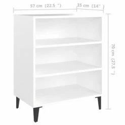 VidaXL Buffet Blanc 57x35x70 cm Aggloméré -Buffets & bahuts Soldes image 6 806058