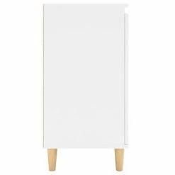 VidaXL Buffet avec pieds en bois massif Blanc 60x35x70 cm Aggloméré -Buffets & bahuts Soldes image 6 806067