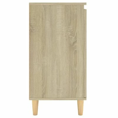 VidaXL Buffet avec pieds en bois Chêne sonoma 60x35x70 cm Aggloméré 6 VidaXL Buffet avec pieds en bois Chêne sonoma 60x35x70 cm Aggloméré – Image 6