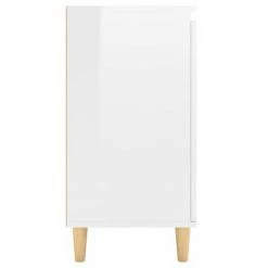 VidaXL Buffet avec pieds en bois Blanc brillant 60x35x70 cm Aggloméré 11 VidaXL Buffet avec pieds en bois Blanc brillant 60x35x70 cm Aggloméré -Buffets & bahuts Soldes image 6 806073