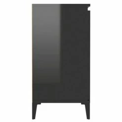 VidaXL Buffet Noir brillant 60x35x70 cm Aggloméré -Buffets & bahuts Soldes image 6 806083