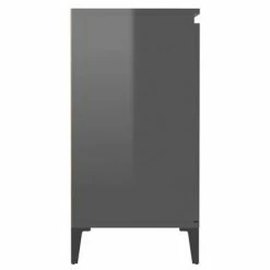 VidaXL Buffet Gris brillant 60x35x70 cm Aggloméré -Buffets & bahuts Soldes image 6 806084