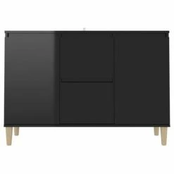 VidaXL Buffet Noir brillant 103,5x35x70 cm Aggloméré -Buffets & bahuts Soldes image 6 806110