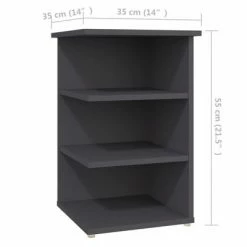 VidaXL Armoire latérale Gris 35x35x55 cm Aggloméré 11 VidaXL Armoire latérale Gris 35x35x55 cm Aggloméré -Buffets & bahuts Soldes image 6 806276