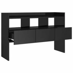 VidaXL Buffet Noir brillant 105x30x70 cm Aggloméré -Buffets & bahuts Soldes image 6 808384