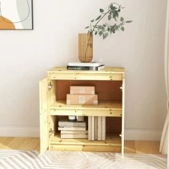 VidaXL Armoire latérale 60x36x65 cm Bois de sapin massif -Buffets & bahuts Soldes image 6 809352