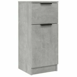 VidaXL Buffets 2 pcs Gris béton 30x30x70 cm Bois d'ingénierie -Buffets & bahuts Soldes image 6 811124