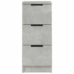 VidaXL Buffets 2 pcs Gris béton 30x30x70 cm Bois d'ingénierie -Buffets & bahuts Soldes image 6 811160