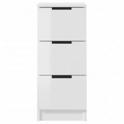 VidaXL Buffets 2 pcs Blanc brillant 30x30x70 cm Bois d'ingénierie 11 VidaXL Buffets 2 pcs Blanc brillant 30x30x70 cm Bois d'ingénierie -Buffets & bahuts Soldes image 6 811164
