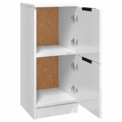 VidaXL Buffet Blanc brillant 30x30x70 cm Bois d'ingénierie -Buffets & bahuts Soldes image 6 811181