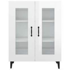 VidaXL Buffet Blanc brillant 69,5x34x90 cm Bois d'ingénierie -Buffets & bahuts Soldes image 6 812129