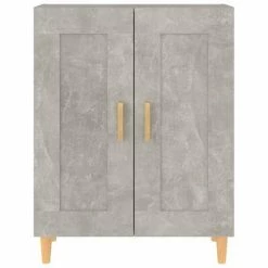 VidaXL Buffet Gris béton 69,5x34x90 cm Bois d'ingénierie -Buffets & bahuts Soldes image 6 812136