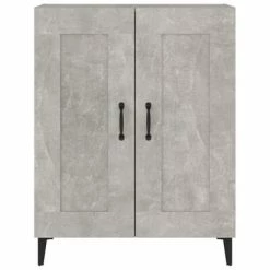 VidaXL Buffet Gris béton 69,5x34x90 cm Bois d'ingénierie -Buffets & bahuts Soldes image 6 812145