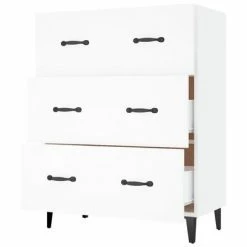 VidaXL Buffet Blanc 69,5x34x90 cm Bois d'ingénierie -Buffets & bahuts Soldes image 6 812159