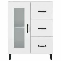VidaXL Buffet Blanc 69,5x34x90 cm Bois d'ingénierie -Buffets & bahuts Soldes image 6 812213