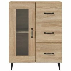 VidaXL Buffet Chêne sonoma 69,5x34x90 cm Bois d'ingénierie -Buffets & bahuts Soldes image 6 812216