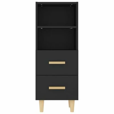 VidaXL Buffet Noir 34,5x34x90 cm Bois d'ingénierie 6 VidaXL Buffet Noir 34,5x34x90 cm Bois d'ingénierie – Image 6